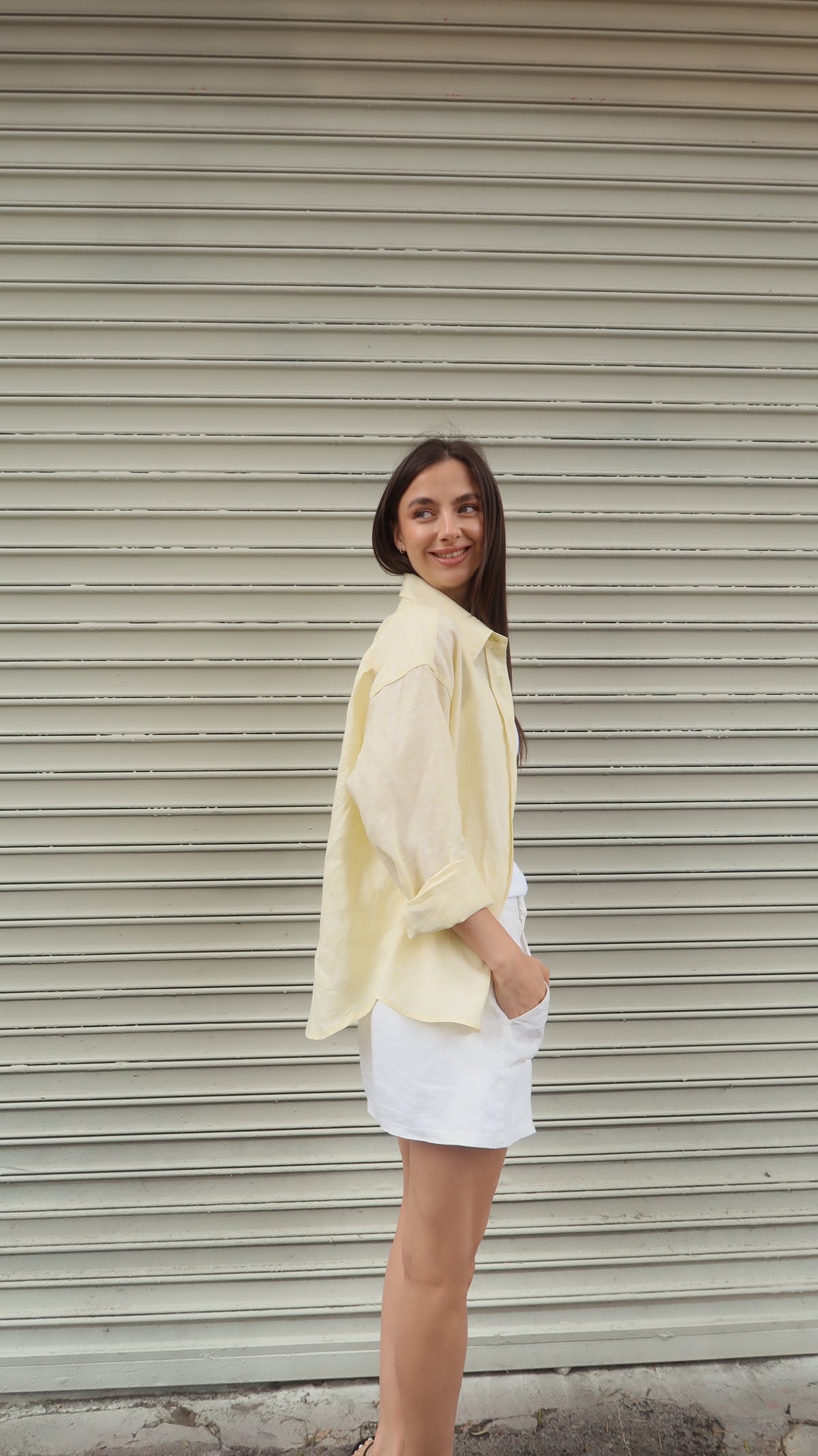 Relaxed Linen Shirt Jacket