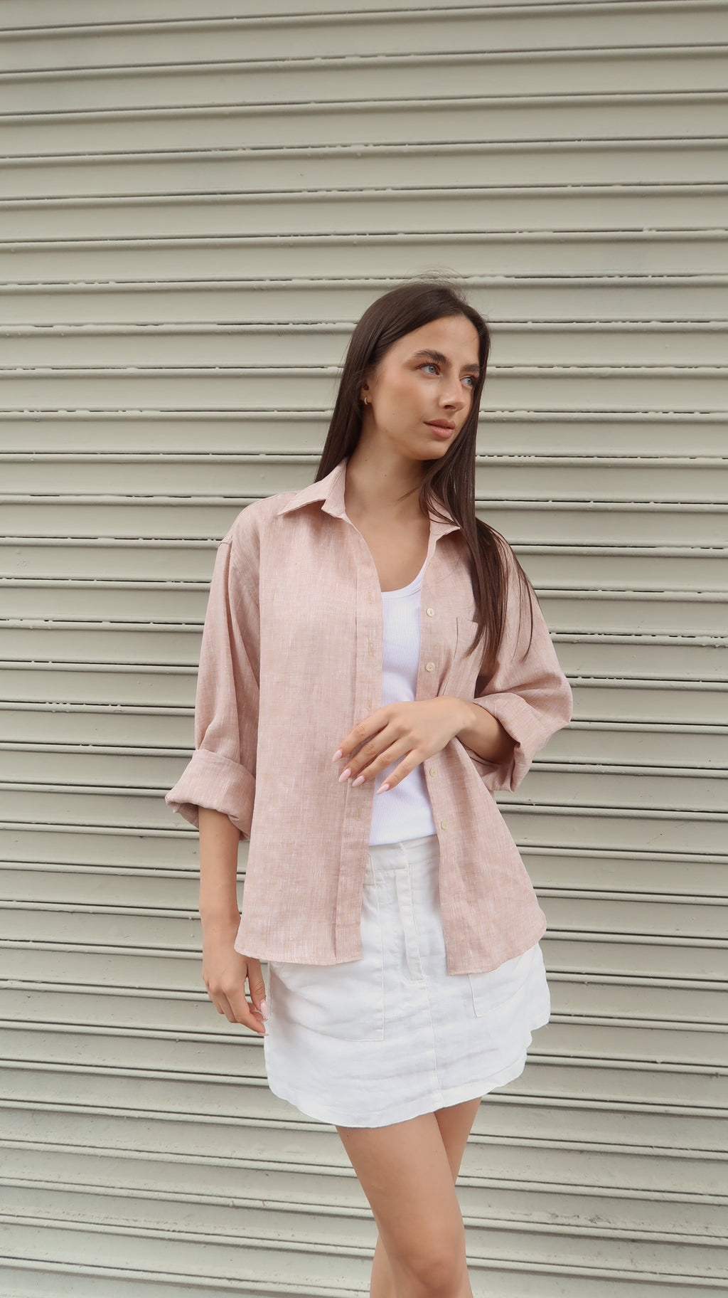 Relaxed Linen Shirt Jacket