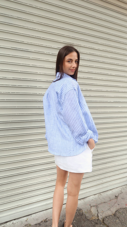 Relaxed Linen Shirt Jacket